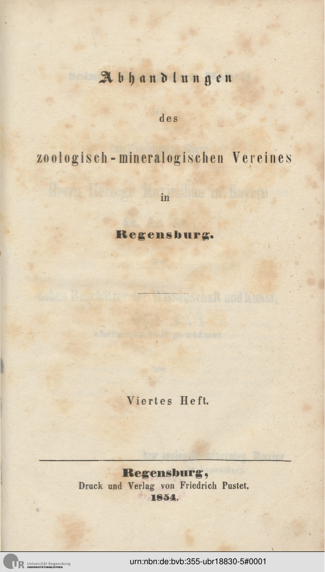 					Ansehen Bd. 1 (1847): Correspondenz-Blatt des zoologisch-mineralogischen Vereines in Regensburg
				